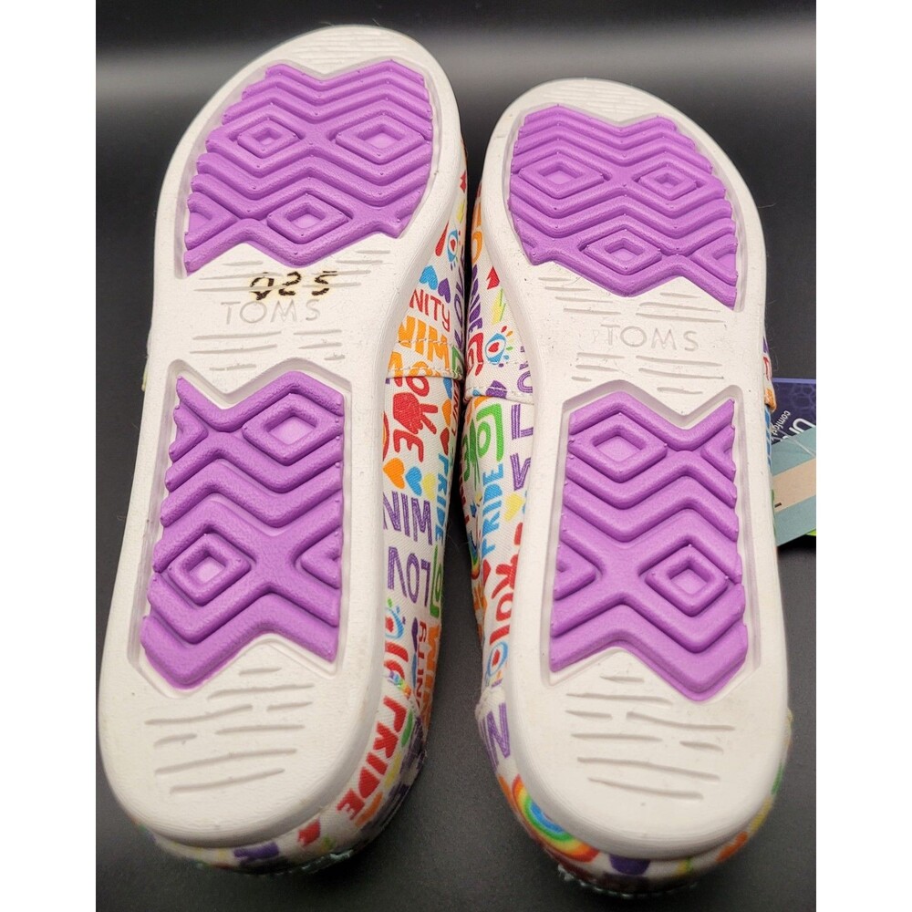 NWT Toms Shoes Womens 8 Belmont Pride Slip On Multicolor, Comfort Foam Insoles - Picture 7 of 7